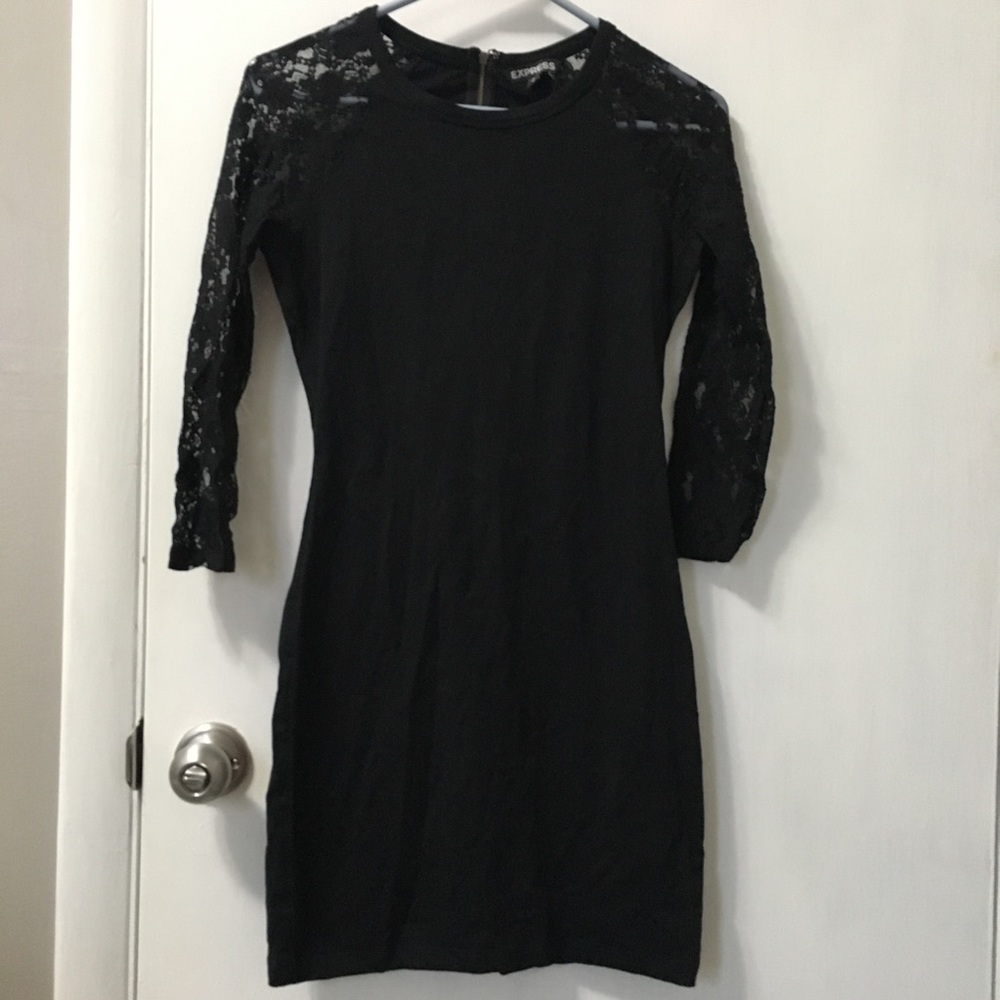 Express Lace Sleeve Dress